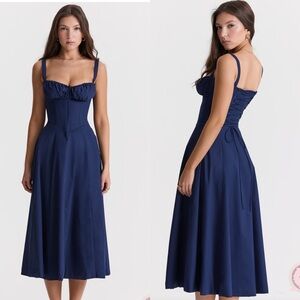 House Of CB Carmen FRENCH NAVY BUSTIER SUNDRESS